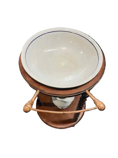 Vintage Victorian Style Wash Basin Stand Barley Twist Legs Ceramic Bowl & Pitcher