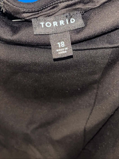 Torrid Black Off-the-Shoulder Bodycon Dress – Size 18