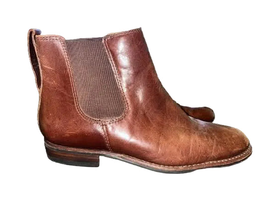 L.L.Bean Women’s Brown Leather Chelsea Ankle Boots – Size 8M